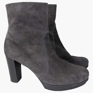 Unisa Made in Spain Taupe Suede Platform Ankle Boots EU 41